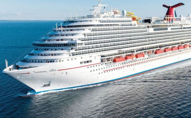 El Carnival Vista se encuentra fondeado cerca de Bahamas. Foto Carnival Cruises El Carnival Vista se encuentra fondeado cerca de Bahamas. Foto Carnival Cruises